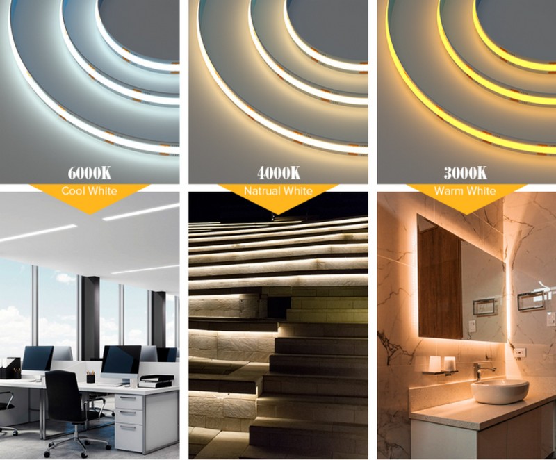 180 degree dc24v flexible cob led strip light 10
