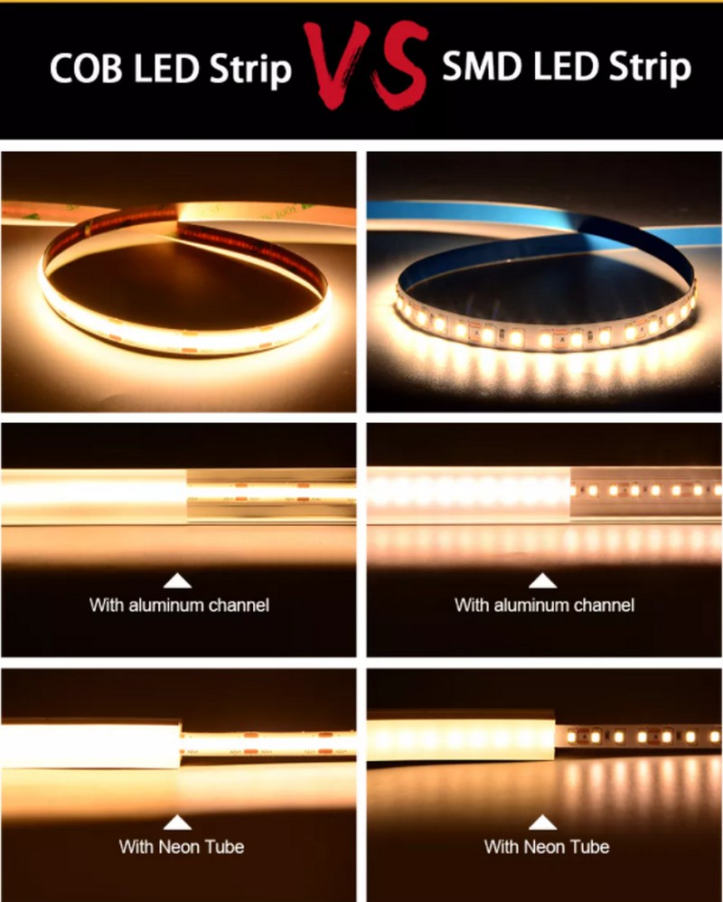 180 degree dc24v flexible cob led strip light 7