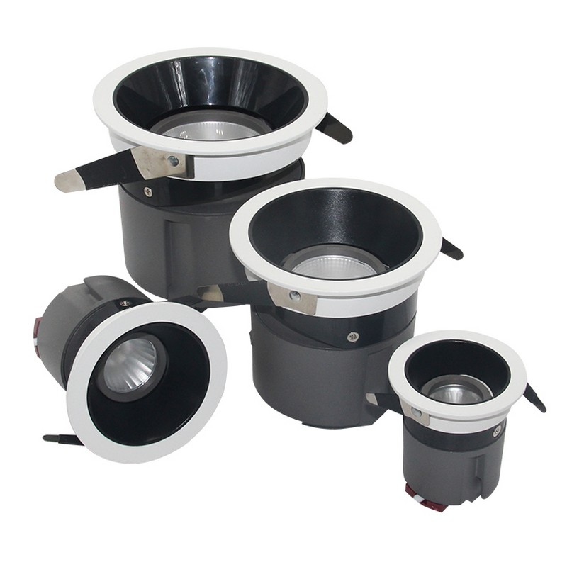 Aluminum White Black Anti Glare Downlight