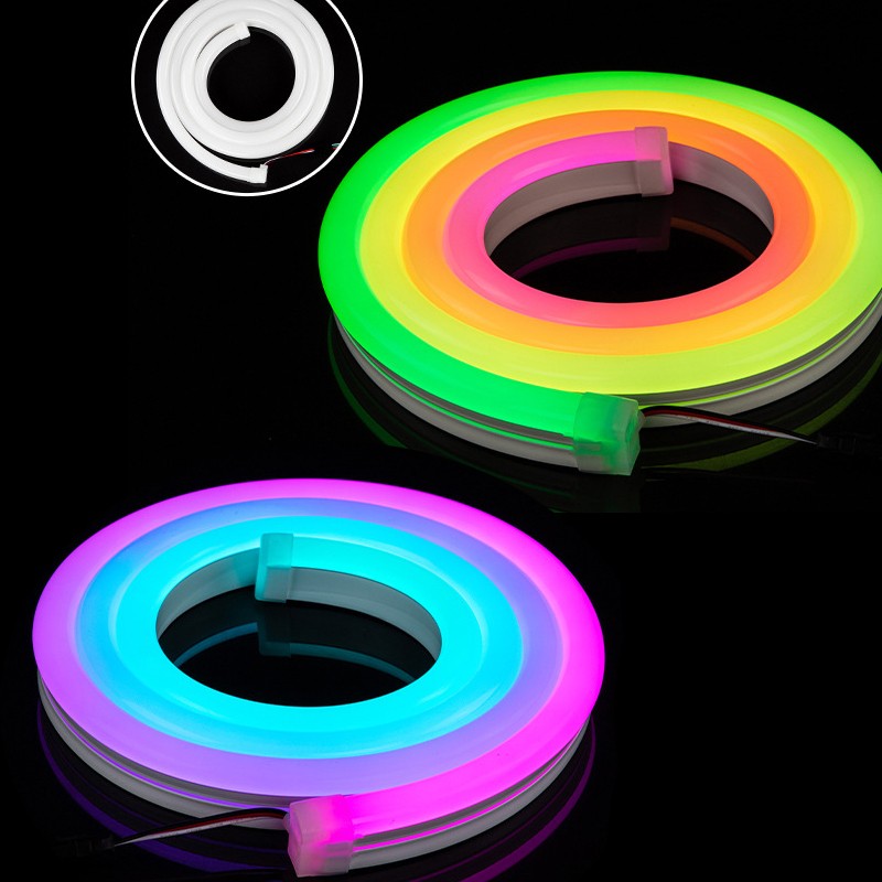 LED Neon Light Sign 10*23mm WS2812B 2811 DMX512 Addressable Strip Light 5V 12V 24V Waterproof Flexible Strip Light